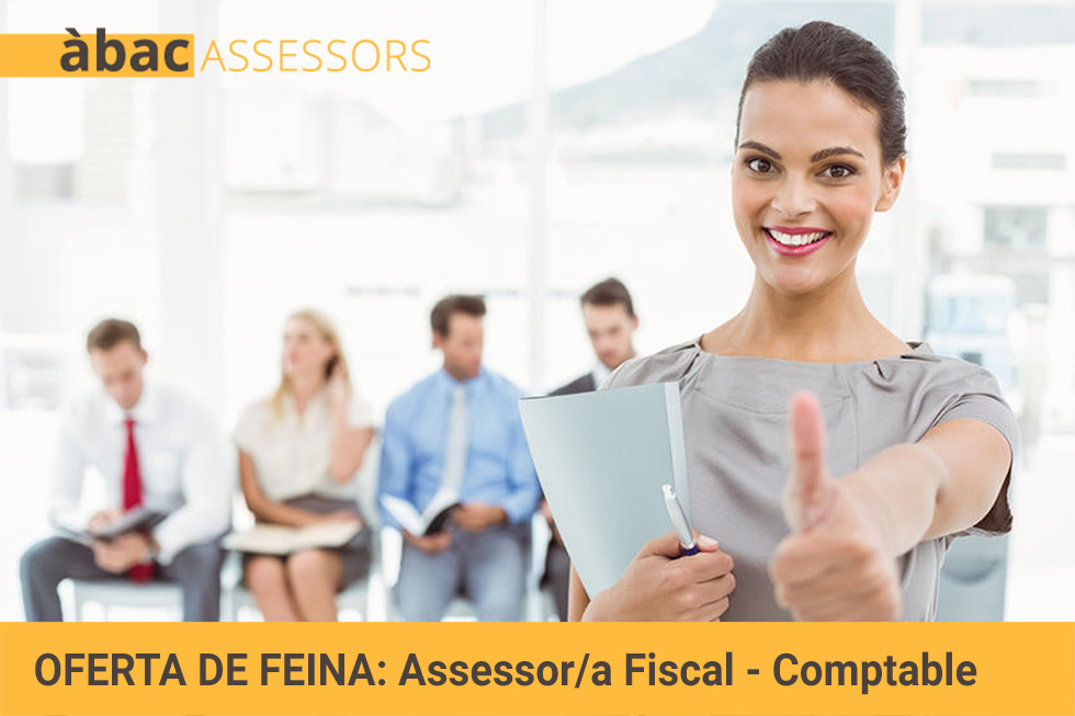 OFERTA de FEINA: Assessor/a Fiscal-Comptable